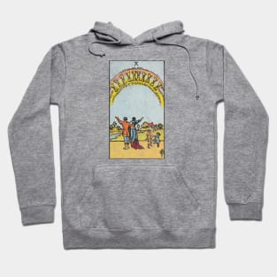 Ten of cups tarot card (distressed) Hoodie